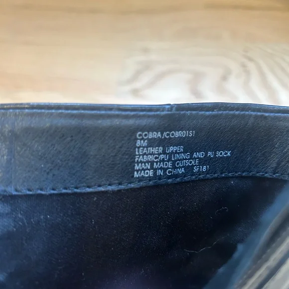 EUC Steve Madden’s ‘Cobra’ Black Genuine Leather Boots, Size 8 - Picture 5 of 10